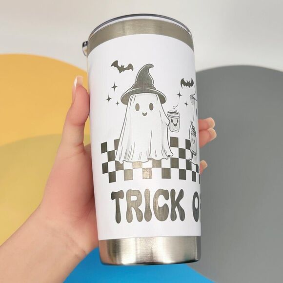 Halloween Tumbler with Straw Gift Box 20oz Stainless Steel Spooky Season - Picture 4 of 6